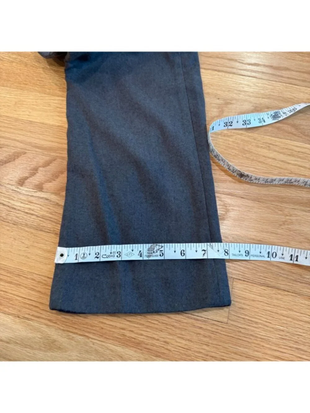 Double RL RRL Grey Wool Straight Fit Officer Trousers 30/27